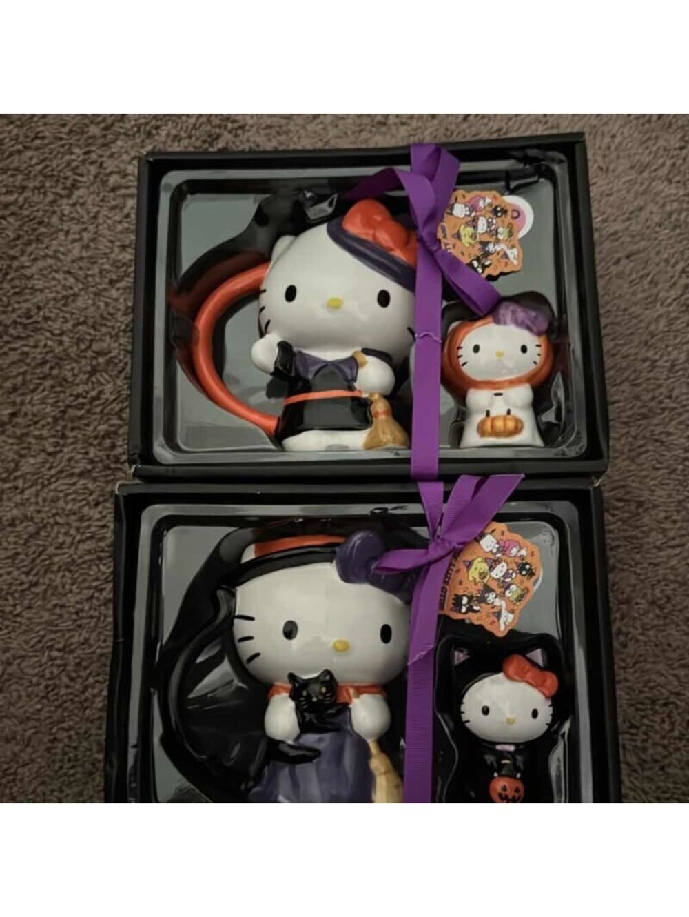 Hello Kitty Witch Mug & Figurine Sanrio Black Purple NEW
